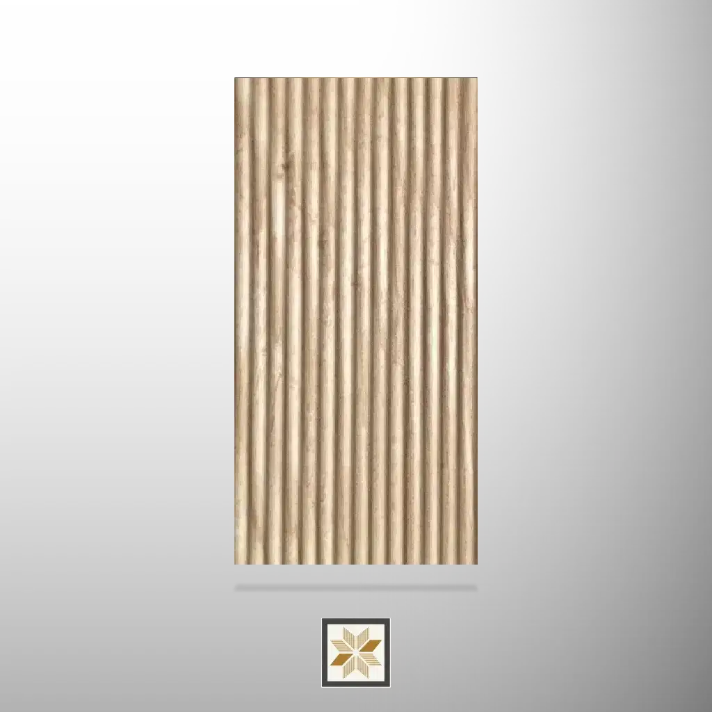 8x0.47 feet | 4.5 mm Brown Wood louvers (suitable for Bedroom, Hotel, Kitchen, Living Room, Office) | LV-22450-E-0