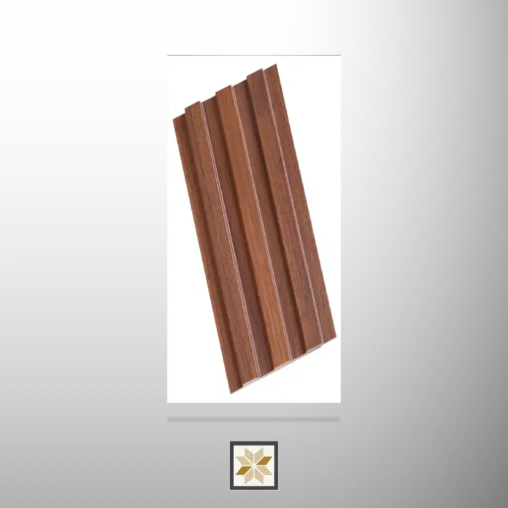 10x0.41 feet | 18 mm Brown Wood louvers (suitable for Bedroom, Hotel, Kitchen, Living Room, Office, Restaurant) | LV-22098-0