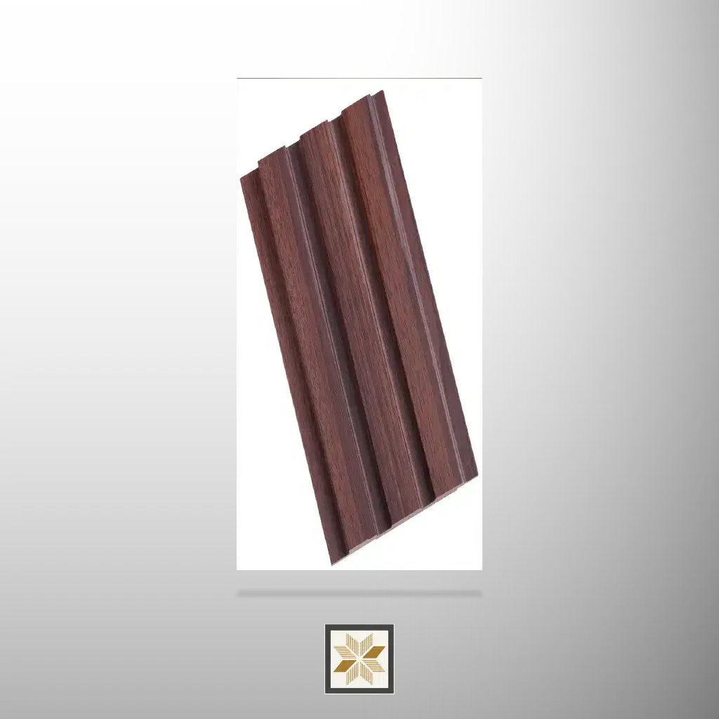 10x0.41 feet | 18 mm Brown Wood louvers (suitable for Bedroom, Hotel, Kitchen, Living Room, Office, Restaurant) | LV-22101-0