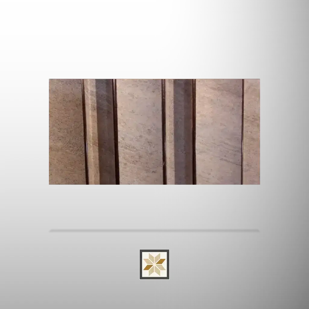 8x0.33 feet | 10 mm Brown Wood louvers (suitable for Bathroom, Bedroom, Kitchen, Living Room, TV Cabinet, Wardrobe) | LV-22119-0