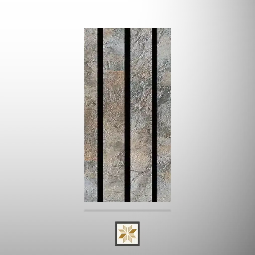 8x0.66 feet | 14 mm Beige Geometric louvers (suitable for Bedroom, Living Room, Office, TV Cabinet) | LV-22146-0