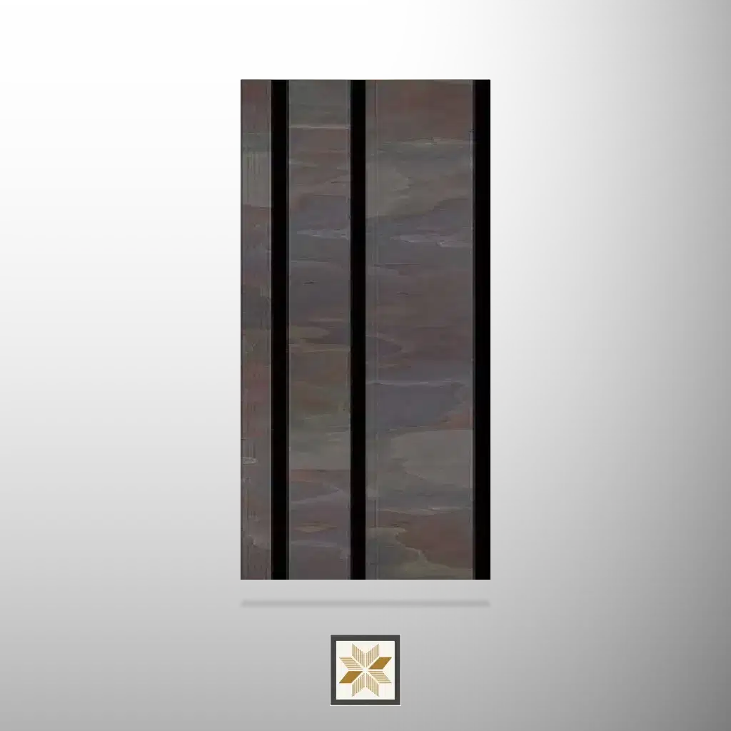 8x0.66 feet | 14 mm Brown Geometric louvers (suitable for Bedroom, Living Room, Office, TV Cabinet) | LV-22158-0