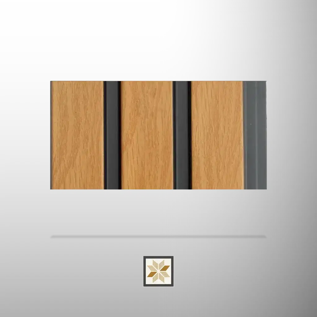 8x0.41 feet | Brown Wood louvers (suitable for Bathroom, Bedroom, Hotel, Kitchen, Living Room, Office, Restaurant, TV Cabinet, Wardrobe) | LV-22310-0