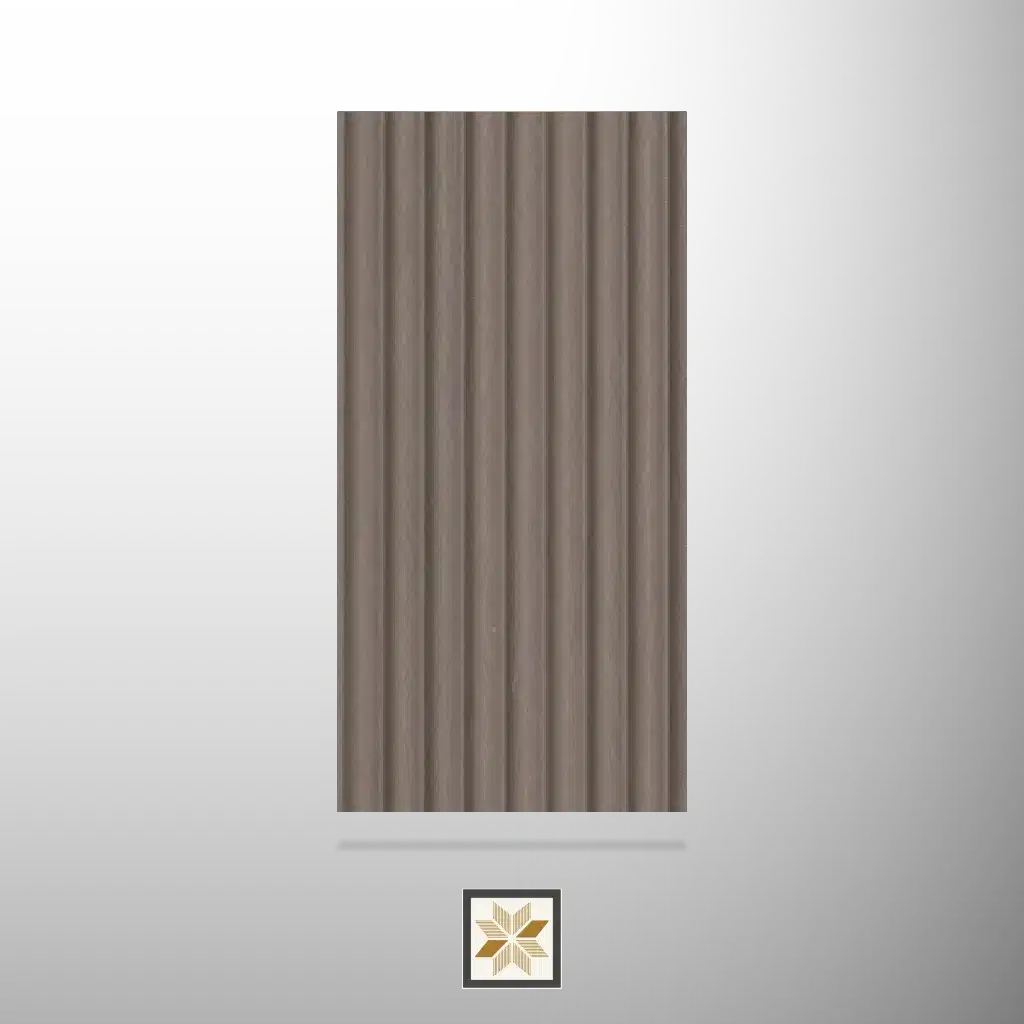 9.5x0.39 feet | 12 mm Taupe Grey louvers (suitable for Bedroom, Hotel, Kitchen, Living Room, Office, Restaurant, TV Cabinet, Wardrobe) | LV-22423-O-0