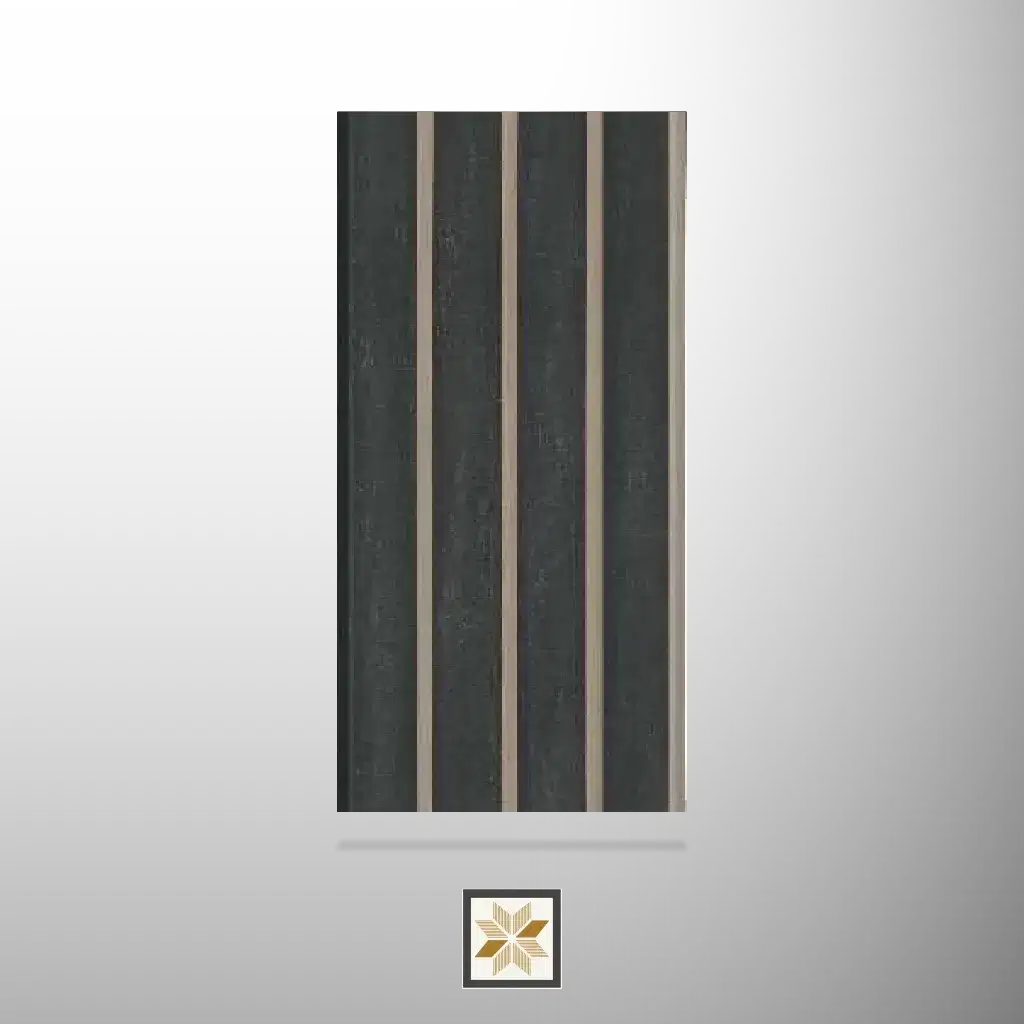 8x0.41 feet | 8 mm Black Wood louvers (suitable for Bedroom, Hotel, Kitchen, Living Room, Office, Restaurant) | LV-22390-0