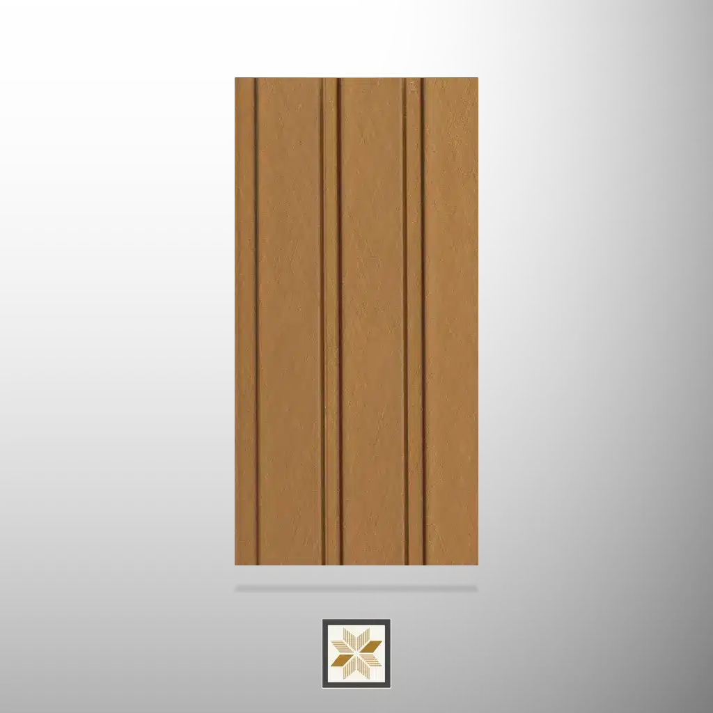 8x0.39 feet | 12 mm Caramel Brown Patterned louvers (suitable for Bedroom, Hotel, Kitchen, Living Room, Office, Restaurant, TV Cabinet, Wardrobe) | LV-22425-B-0