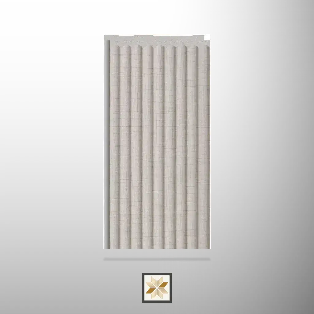 9.5x0.42 feet | 12 mm Linen Beige louvers (suitable for Bedroom, Hotel, Kitchen, Living Room, Office, Restaurant, TV Cabinet, Wardrobe) | LV-22416-G-0