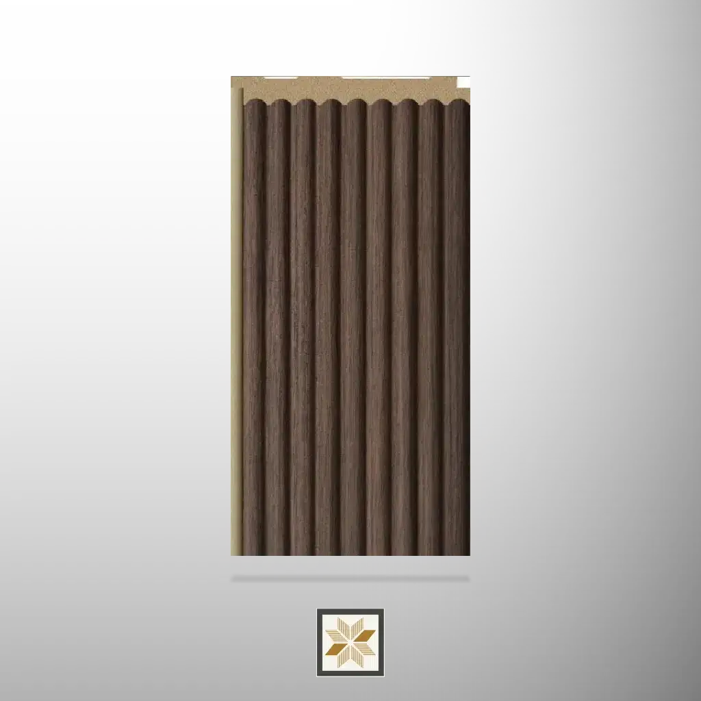 9.5x0.42 feet | 12 mm Walnut Brown louvers (suitable for Bedroom, Hotel, Kitchen, Living Room, Office, Restaurant, TV Cabinet, Wardrobe) | LV-22416-M-0