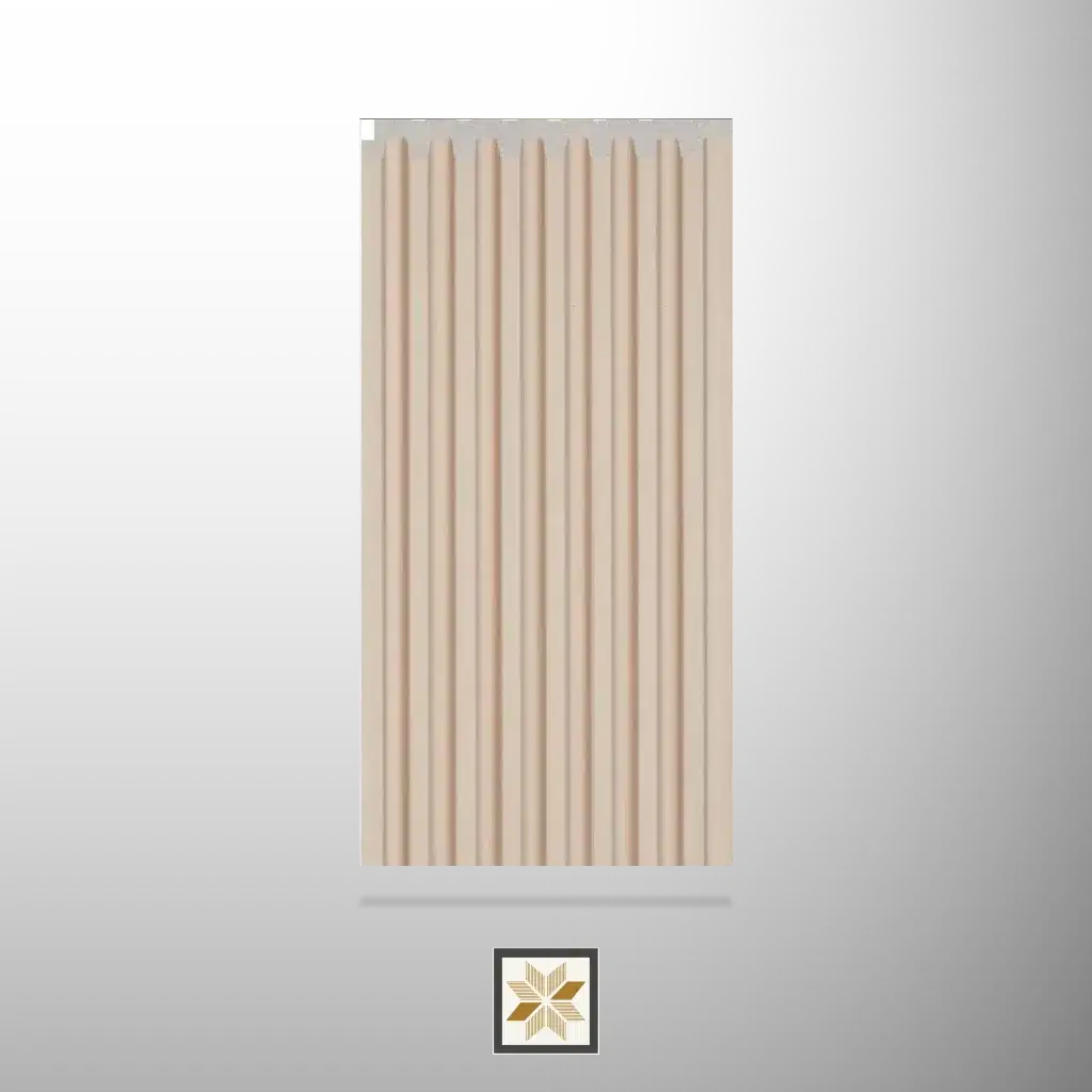 9.5x0.4 feet | 10 mm Soft Beige louvers (suitable for Bedroom, Hotel, Kitchen, Living Room, Office, Restaurant, TV Cabinet, Wardrobe) | LV-22417-Q-0