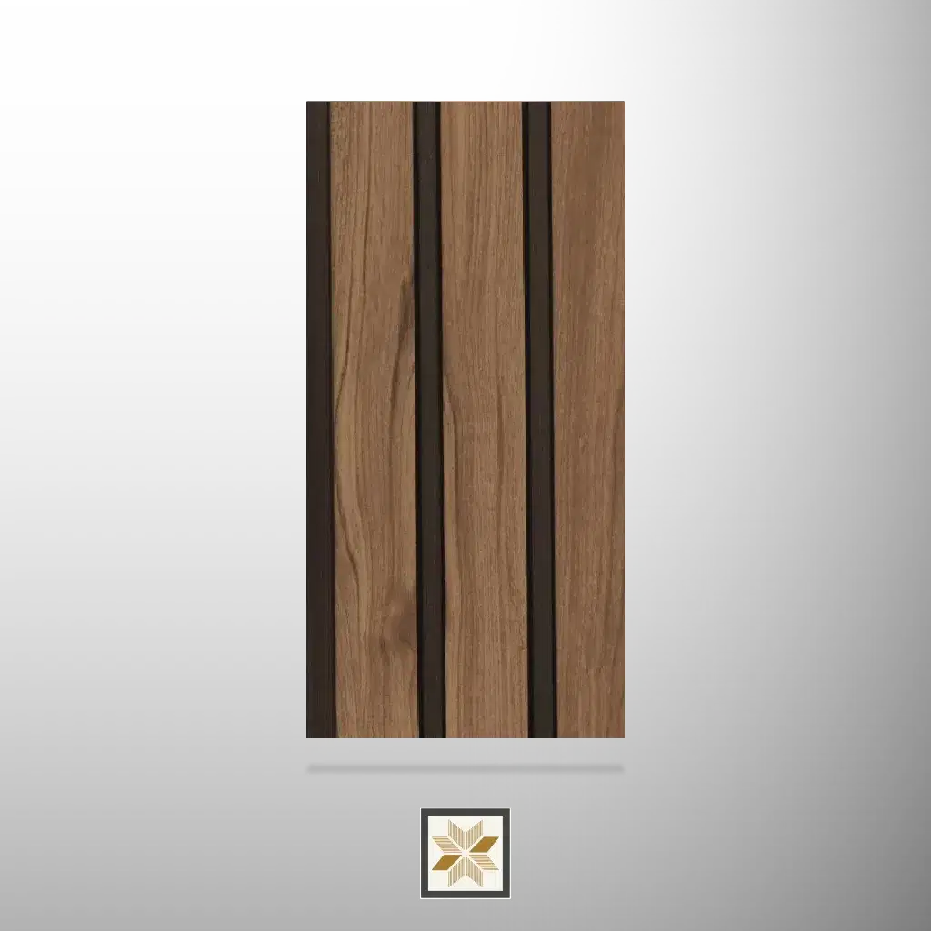 9.5x0.39 feet | 12 mm Warm Brown Wood louvers (suitable for Bedroom, Hotel, Kitchen, Living Room, Office, Restaurant, TV Cabinet, Wardrobe) | LV-22425-Q-0