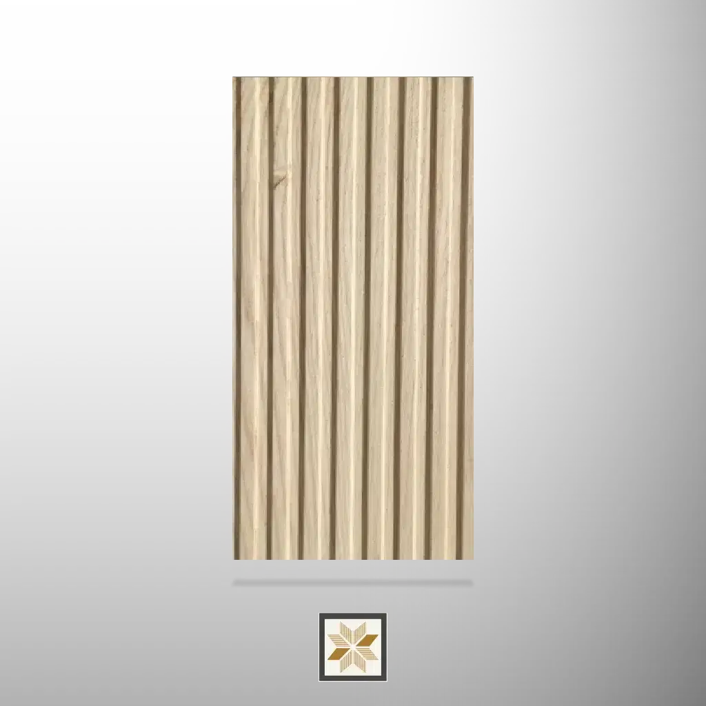 8x4 feet | 6 mm Brown Wood louvers (suitable for Bedroom, Hotel, Kitchen, Living Room, Office) | LV-22450-C-0