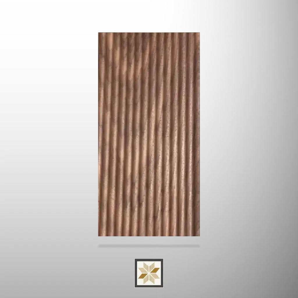 8x0.47 feet | 4.5 mm Brown Wood louvers (suitable for Bedroom, Hotel, Kitchen, Living Room, Office) | LV-22428-D-0