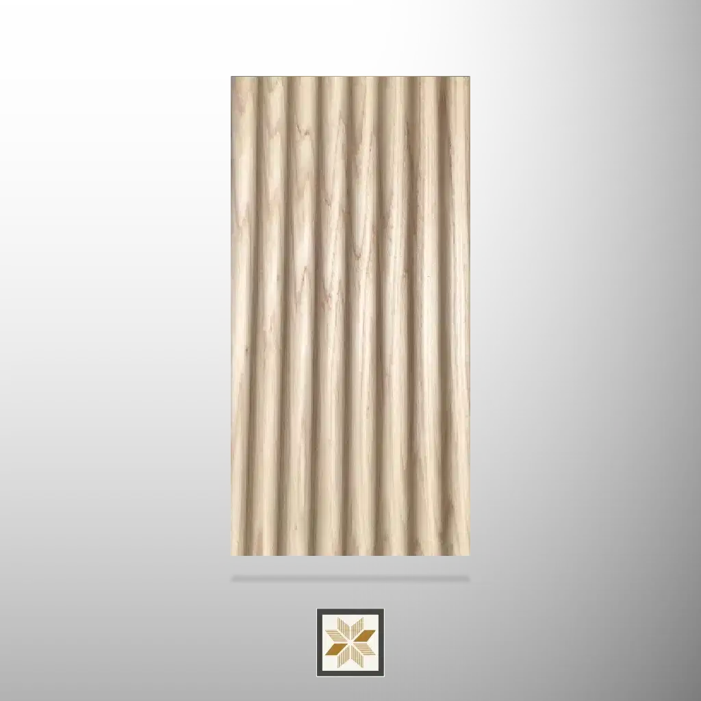 8x0.47 feet | 6.5 mm Brown Wood louvers (suitable for Bedroom, Hotel, Kitchen, Living Room, Office) | LV-22450-D-0