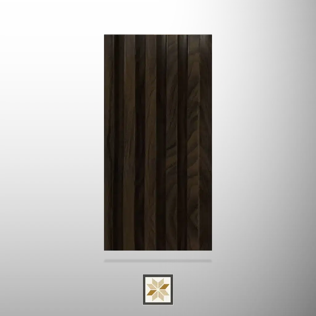8x0.41 feet | 12 mm Brown Wood louvers (suitable for Bedroom, Hotel, Living Room, Office, Restaurant) | LV-22592-0