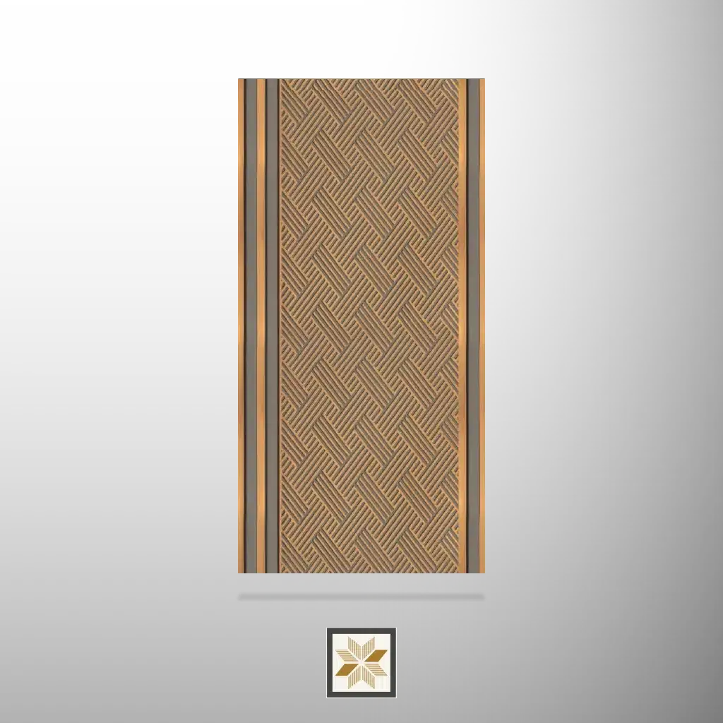 8x1 feet | 6 mm Brown Patterned louvers (suitable for Bedroom, Hotel, Living Room, Office, Restaurant, TV Cabinet) | LV-22601-0