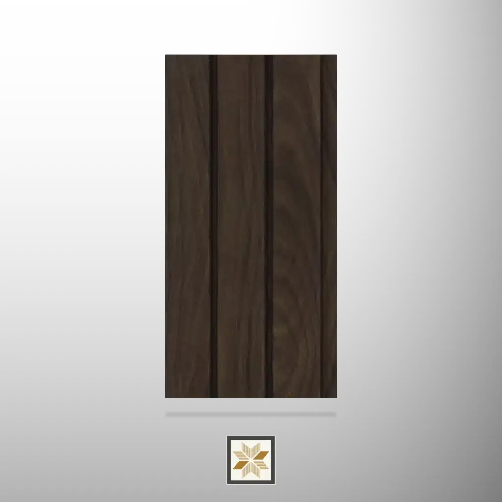 8x0.42 feet | 11 mm Brown Wood louvers (suitable for Bedroom, Feature Wall, Living Room, Office) | LV-22602-0