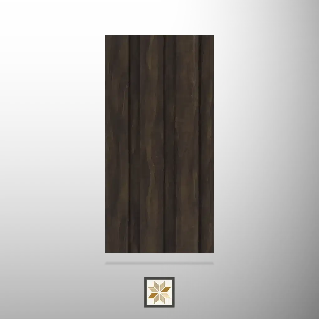 8x0.42 feet | 11 mm Brown Wood louvers (suitable for Bedroom, Feature Wall, Living Room, Office) | LV-22603-0