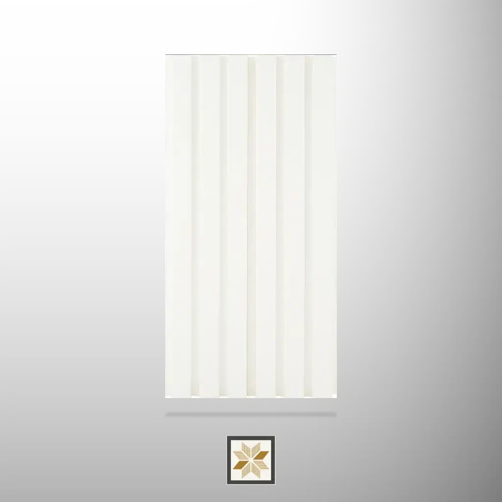 9x0.39 feet | 18 mm White Marble louvers (suitable for Bedroom, Living Room, Office, Retail) | LV-22658-0