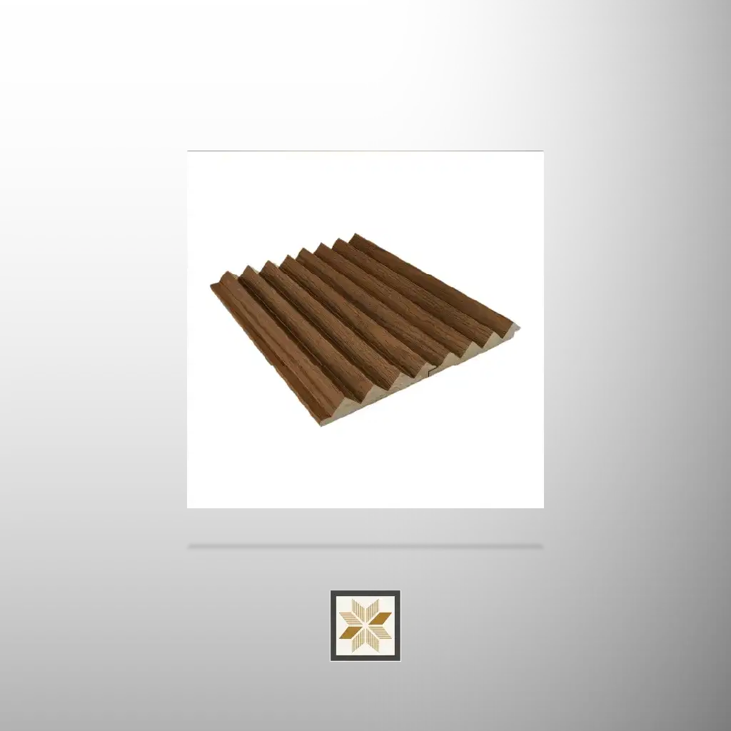 9x0.39 feet | 18 mm Brown Wood louvers (suitable for Bedroom, Living Room, Office) | LV-22669-H-0