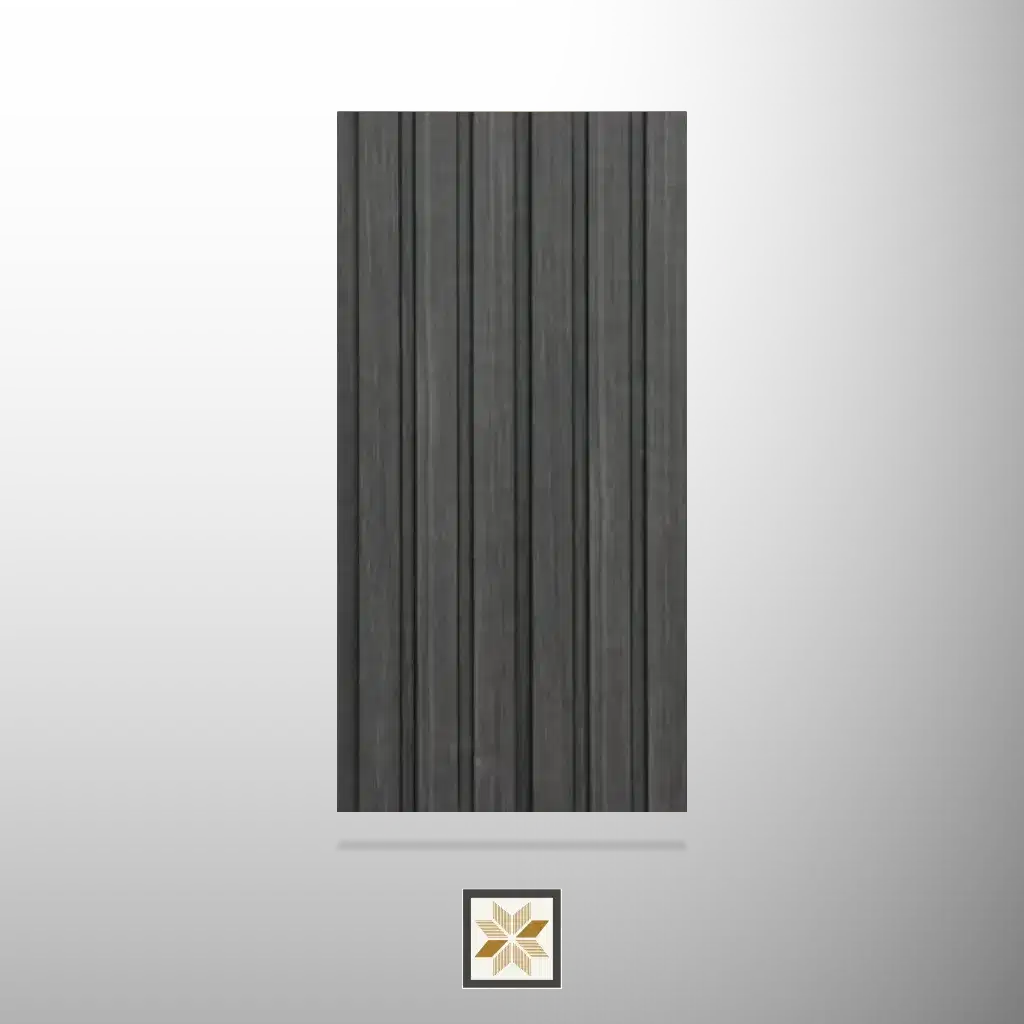 8x0.39 feet | 12 mm Black Wood louvers (suitable for Bedroom, Living Room, Office, Retail) | LV-22677-0