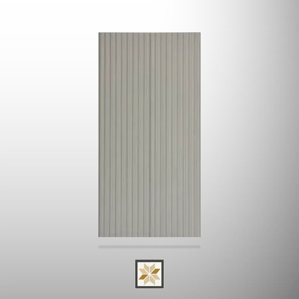 8x0.39 feet | 12 mm Grey Wood louvers (suitable for Bedroom, Living Room, Office, Retail) | LV-22695-0