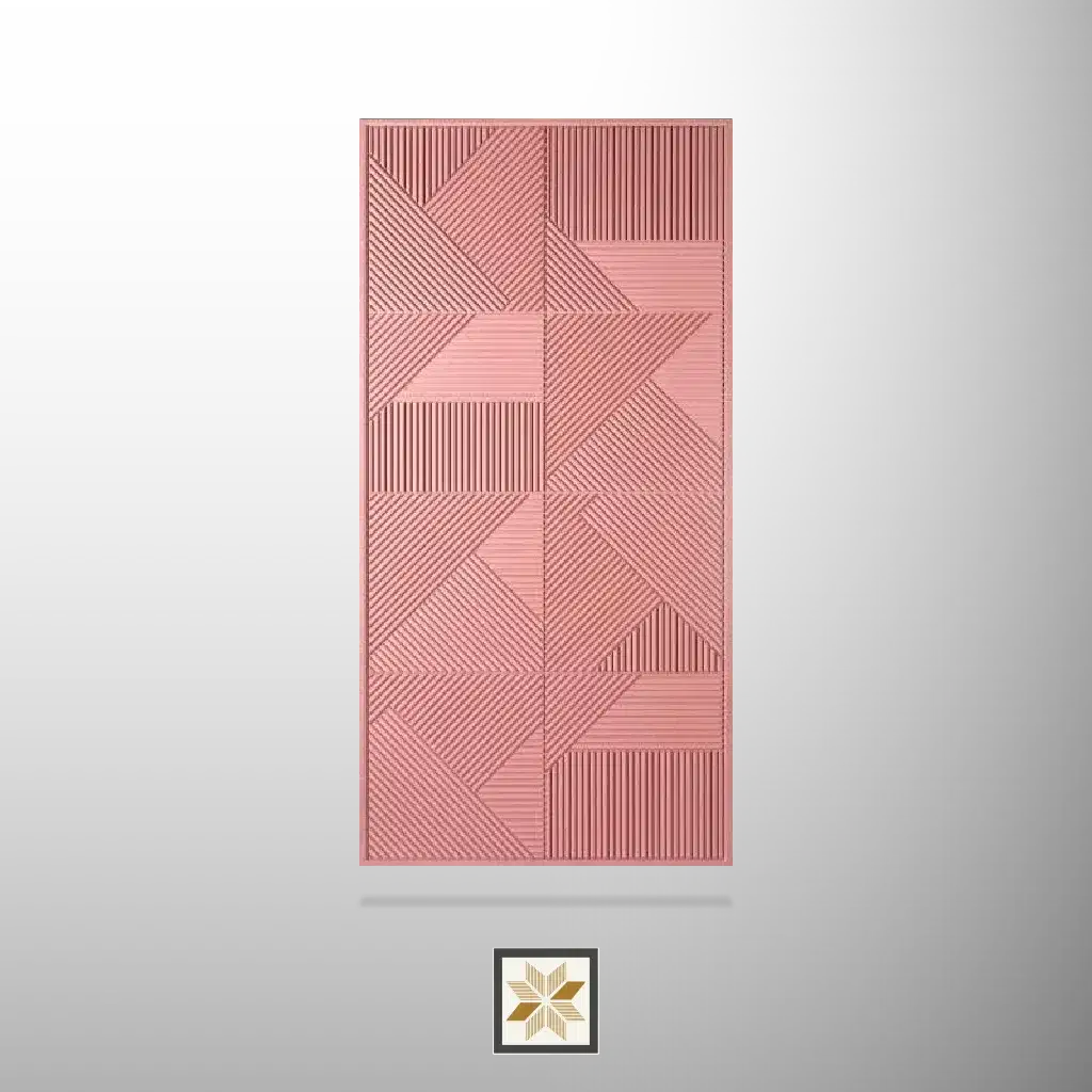 8x4 feet | 16.5 mm Pink louvers (suitable for Bedroom, Hotel, Kitchen, Living Room, Office, Restaurant) | LV-22839-0