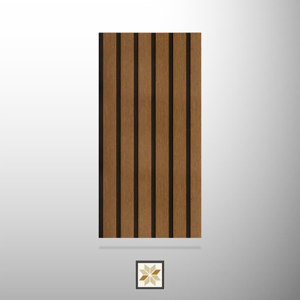 8x1 feet | 6 mm Brown Wood louvers (suitable for Bedroom, Hotel, Living Room, Office, Restaurant, TV Cabinet) | LV-22869-0