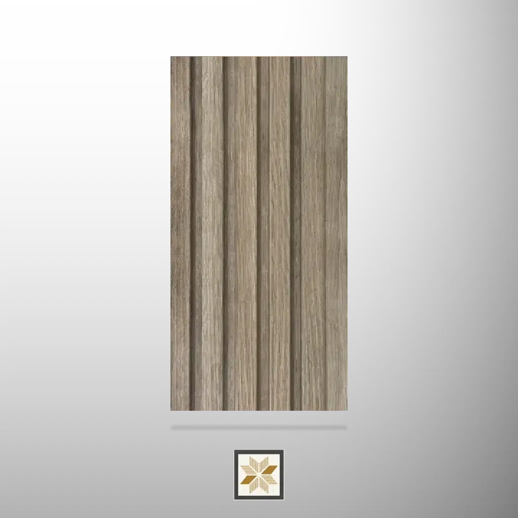 8x0.41 feet | 12 mm Light Brown Wood louvers (suitable for Bathroom, Bedroom, Hotel, Kitchen, Living Room, Office, Restaurant, TV Cabinet, Wardrobe) | LV-22893-F-0