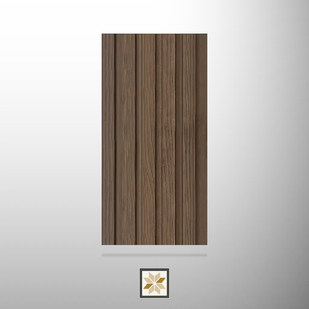 8x0.41 feet | 12 mm Brown Wood louvers (suitable for Bathroom, Bedroom, Hotel, Kitchen, Living Room, Office, Restaurant, TV Cabinet, Wardrobe) | LV-22893-C-0