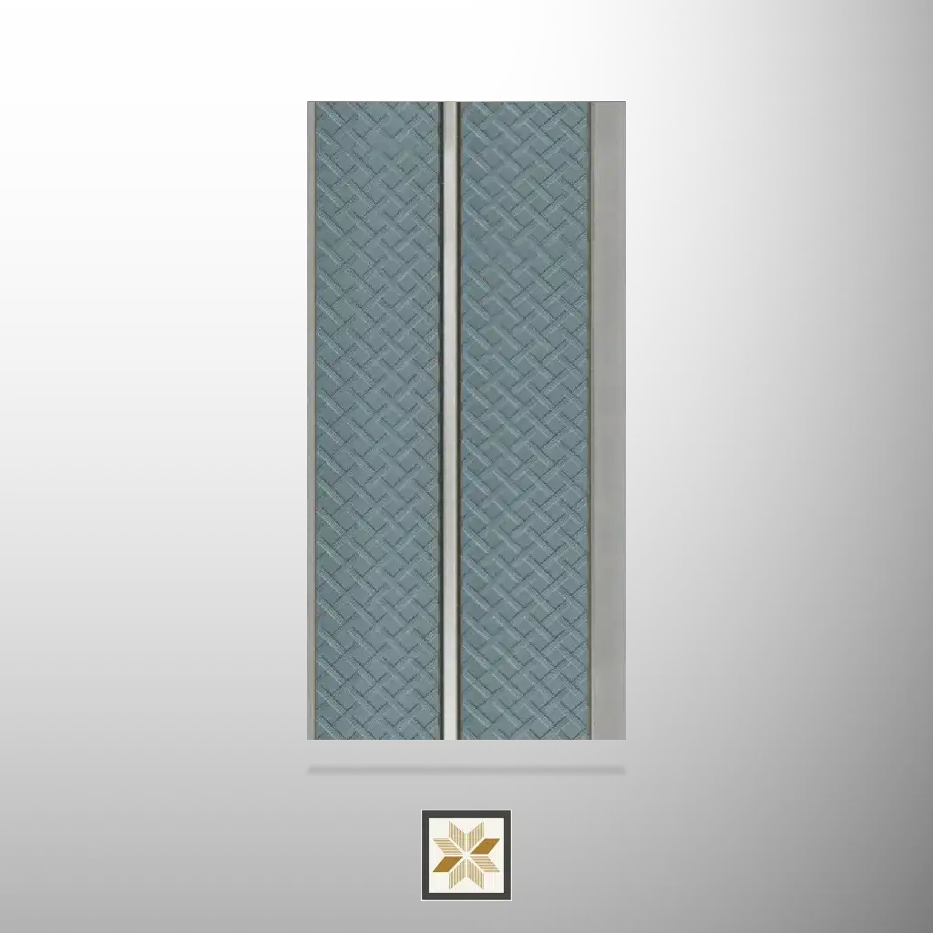 8x0.41 feet | 12 mm Grey Patterned louvers (suitable for Bathroom, Bedroom, Hotel, Kitchen, Living Room, Office, Restaurant, TV Cabinet, Wardrobe) | LV-22896-D-0