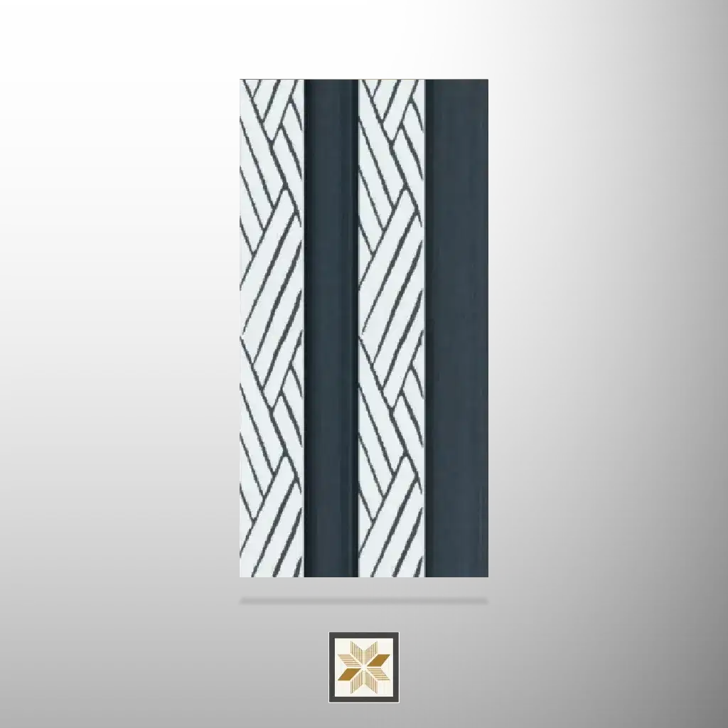 8x0.41 feet | 21 mm Blue Patterned louvers (suitable for Bathroom, Bedroom, Hotel, Kitchen, Living Room, Office, Restaurant, TV Cabinet, Wardrobe) | LV-22905-B-0