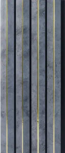 8x0.39 feet | 12 mm Grey Stone louvers (suitable for Bedroom, Hotel, Living Room, Office, Restaurant, TV Cabinet) | LV-22968-0