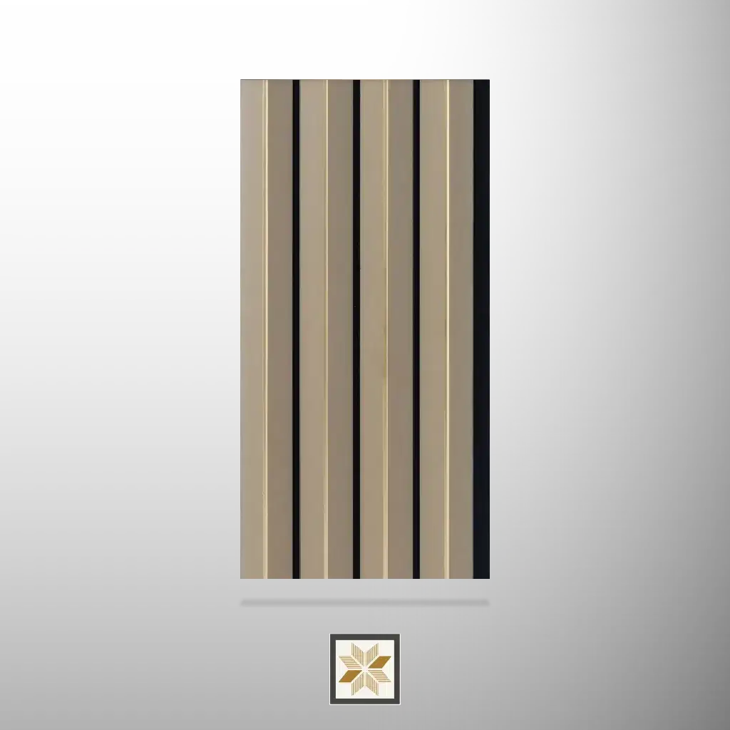 8x0.39 feet | 12 mm Beige louvers (suitable for Bedroom, Hotel, Living Room, Office, Restaurant, TV Cabinet) | LV-22978-0