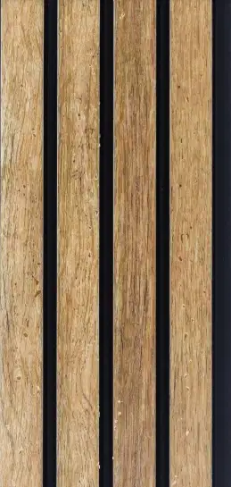 8x0.41 feet | 11 mm Brown Wood louvers (suitable for Bedroom, Hotel, Living Room, Office, Restaurant, TV Cabinet) | LV-22984-0