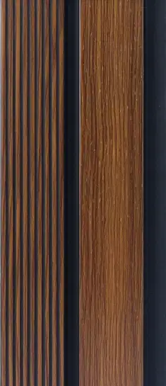 8x0.39 feet | 12 mm Brown Wood louvers (suitable for Bedroom, Hotel, Living Room, Office, Restaurant, TV Cabinet) | LV-23000-0