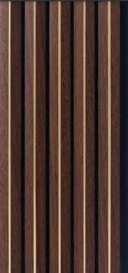 8x0.39 feet | 12 mm Brown Wood louvers (suitable for Bedroom, Hotel, Living Room, Office, Restaurant, TV Cabinet) | LV-23006-0