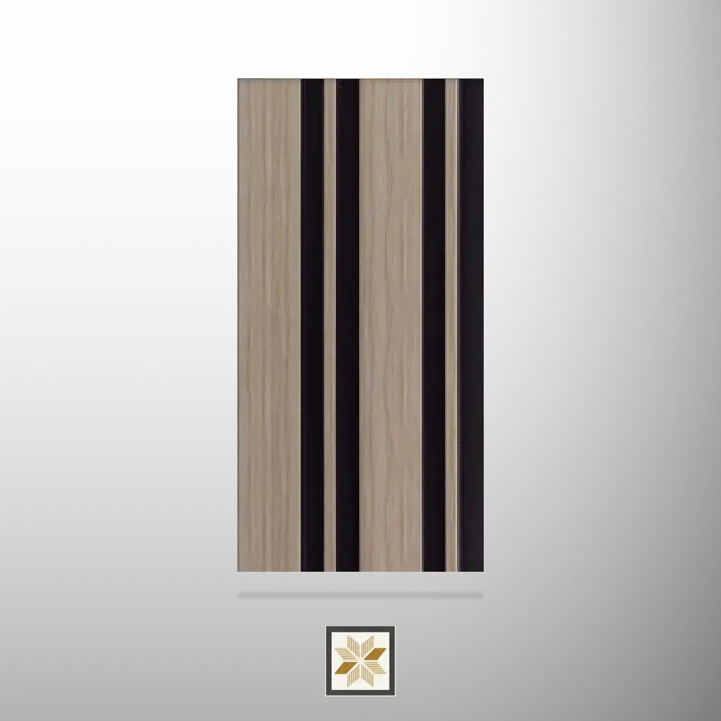 8x0.39 feet | 12 mm Brown Wood louvers (suitable for Bedroom, Hotel, Kitchen, Living Room, Office, Restaurant, TV Cabinet, Wardrobe) | LV-23033-0