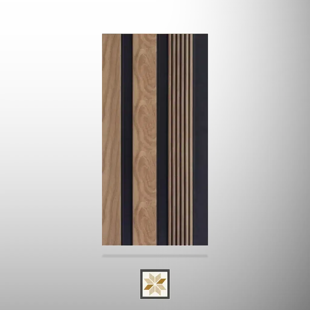 8x0.39 feet | 12 mm Brown Wood louvers (suitable for Bedroom, Hotel, Kitchen, Living Room, Office, Restaurant, TV Cabinet, Wardrobe) | LV-23034-0