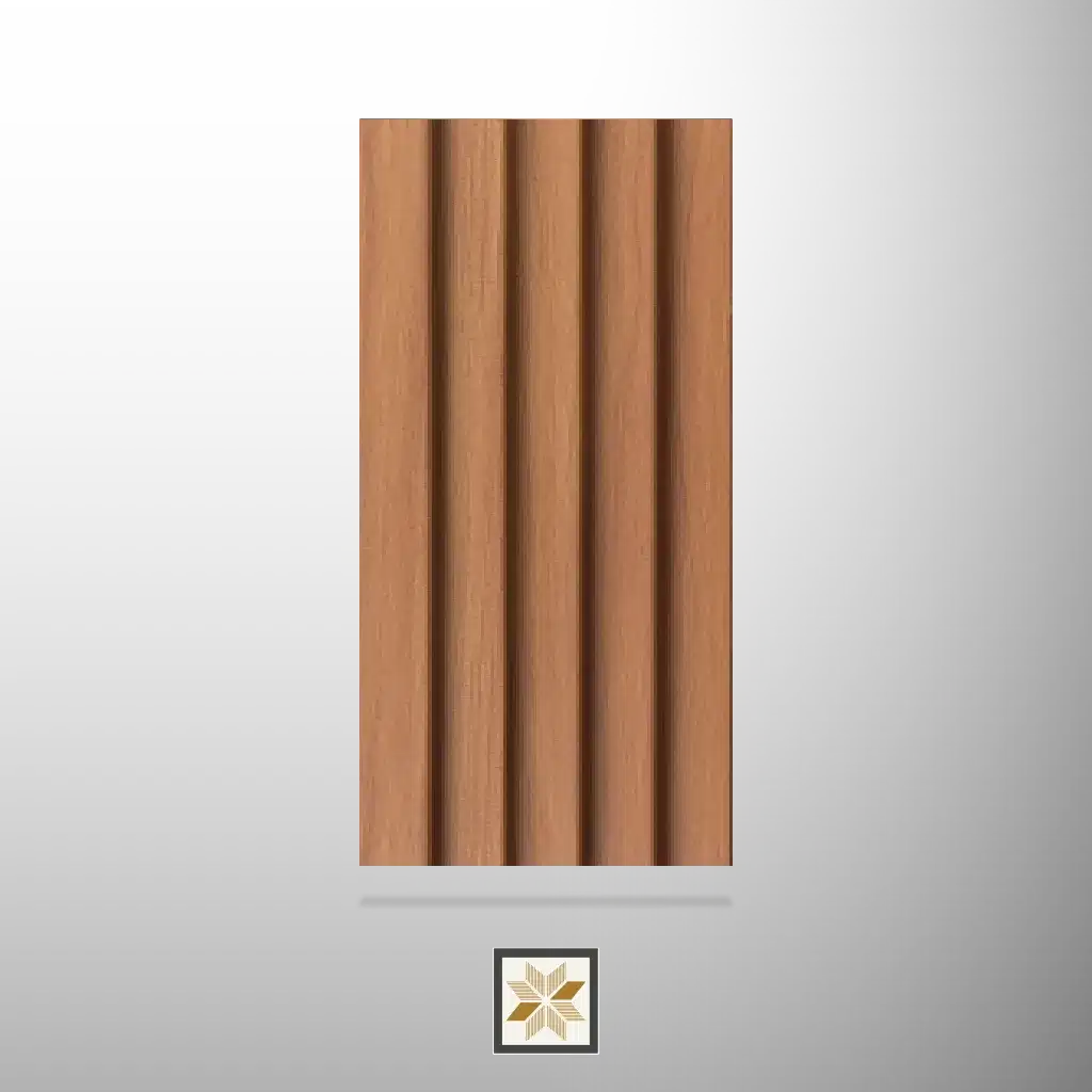 8x0.39 feet | 12 mm Brown Wood louvers (suitable for Bedroom, Hotel, Kitchen, Living Room, Office, Restaurant, TV Cabinet, Wardrobe) | LV-23041-0