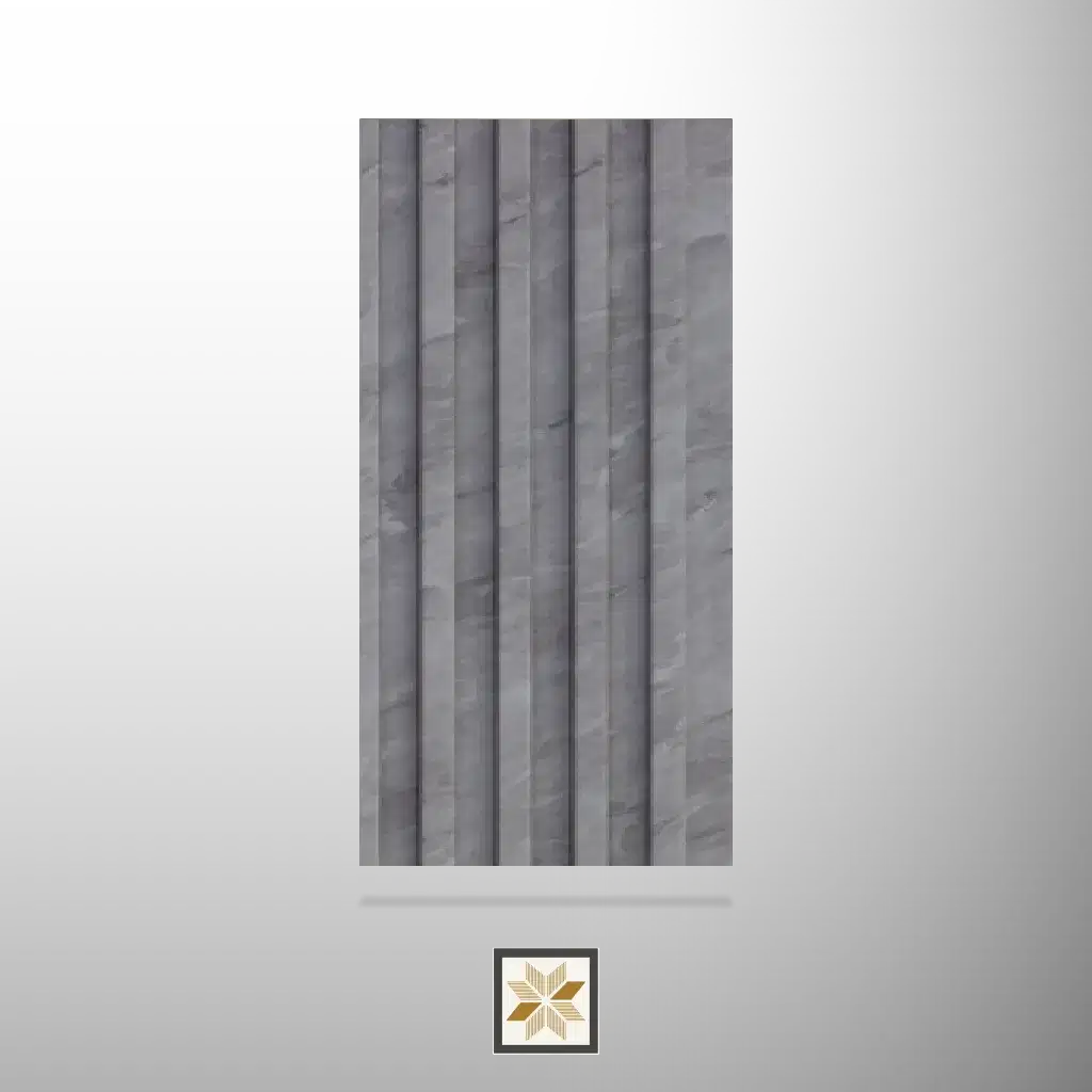 8x0.39 feet | 12 mm Grey Marble louvers (suitable for Bedroom, Hotel, Kitchen, Living Room, Office, Restaurant, TV Cabinet, Wardrobe) | LV-23049-0