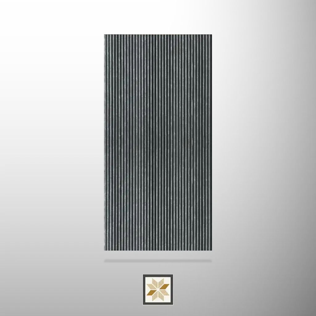 9.5x1 feet | 9 mm Grey Wood louvers (suitable for Bedroom, Hotel, Kitchen, Living Room, Office, Restaurant) | LV-23090-0