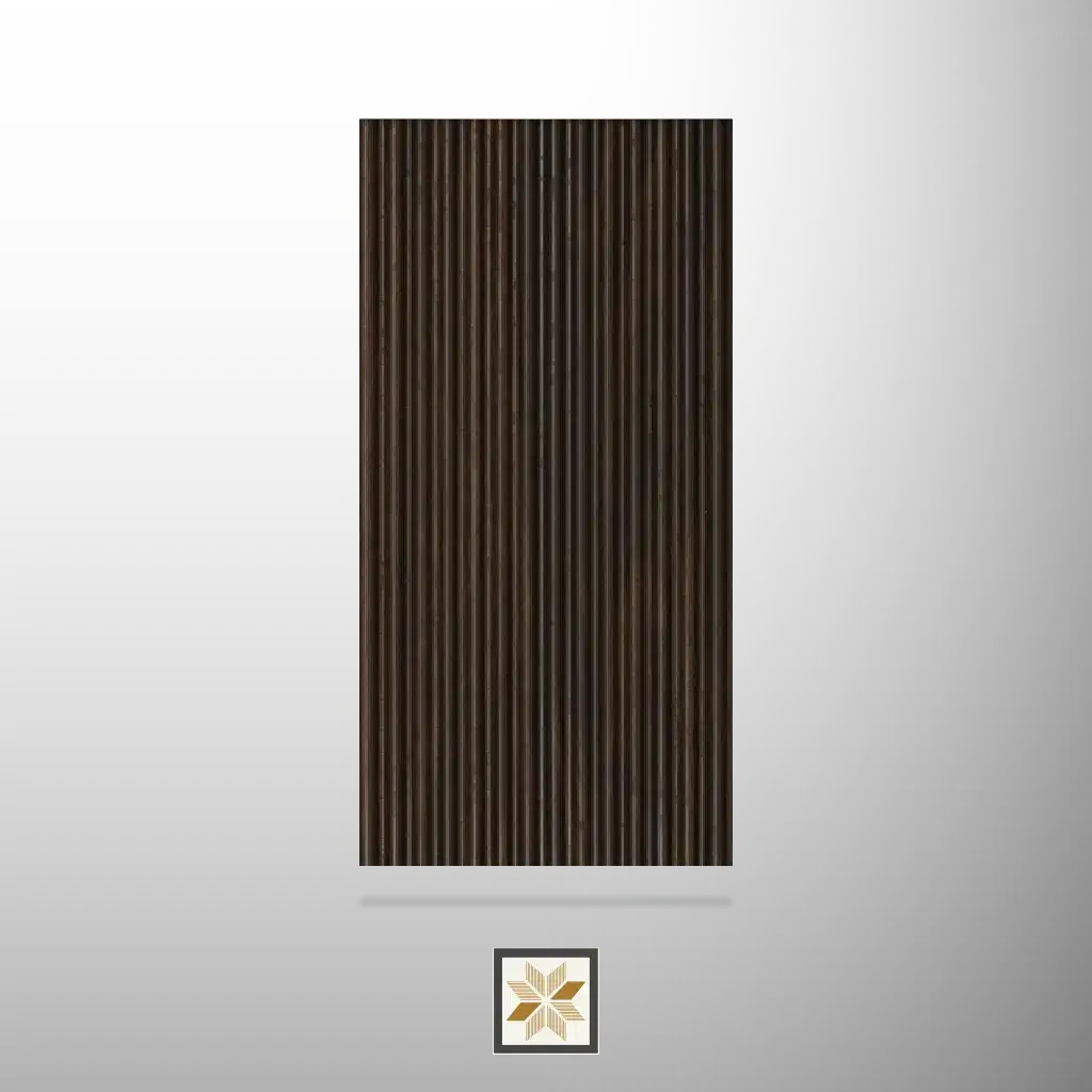 9.5x0.41 feet | 9 mm Brown Wood louvers (suitable for Bedroom, Hotel, Kitchen, Living Room, Office, Restaurant) | LV-23153-0