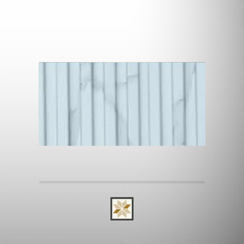 10x0.68 feet | 20 mm White Marble louvers (suitable for Bedroom, Hotel, Kitchen, Living Room, Office, Restaurant) | LV-23266-C-0