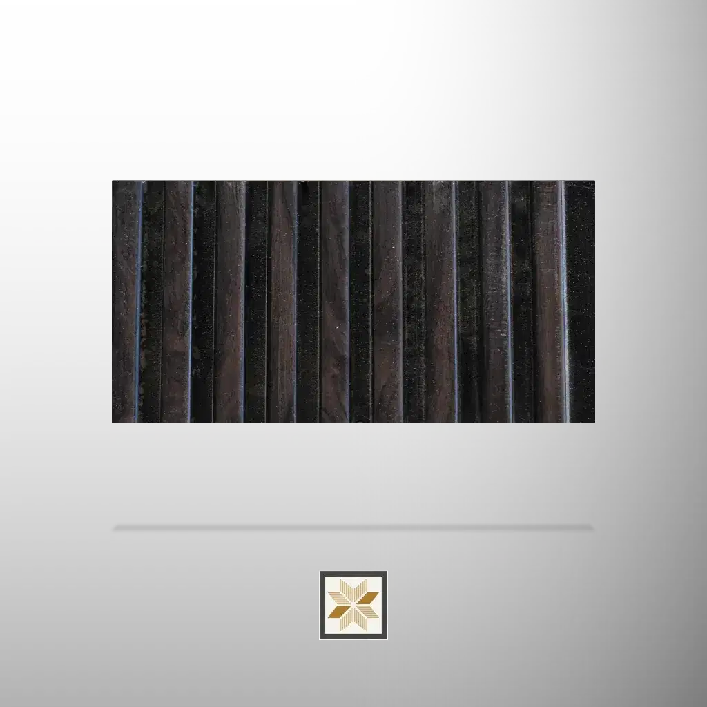 8x0.33 feet | 12 mm Brown Wood louvers (suitable for Bedroom, Hotel, Kitchen, Living Room, Office, Restaurant) | LV-23327-0