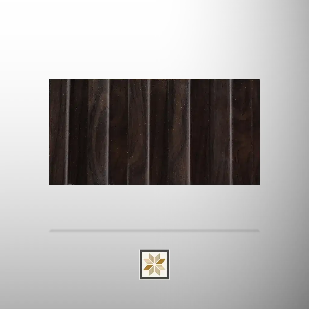 8x0.33 feet | 12 mm Brown Wood louvers (suitable for Bedroom, Hotel, Kitchen, Living Room, Office, Restaurant) | LV-23342-0