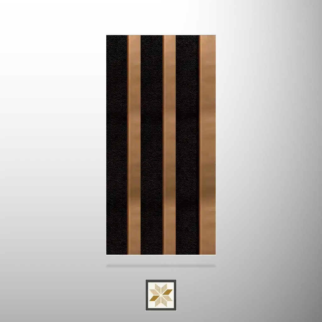 8x0.41 feet | 12 mm Brown Metallic louvers (suitable for Bedroom, Hotel, Kitchen, Living Room, Office, Restaurant) | LV-23359-0