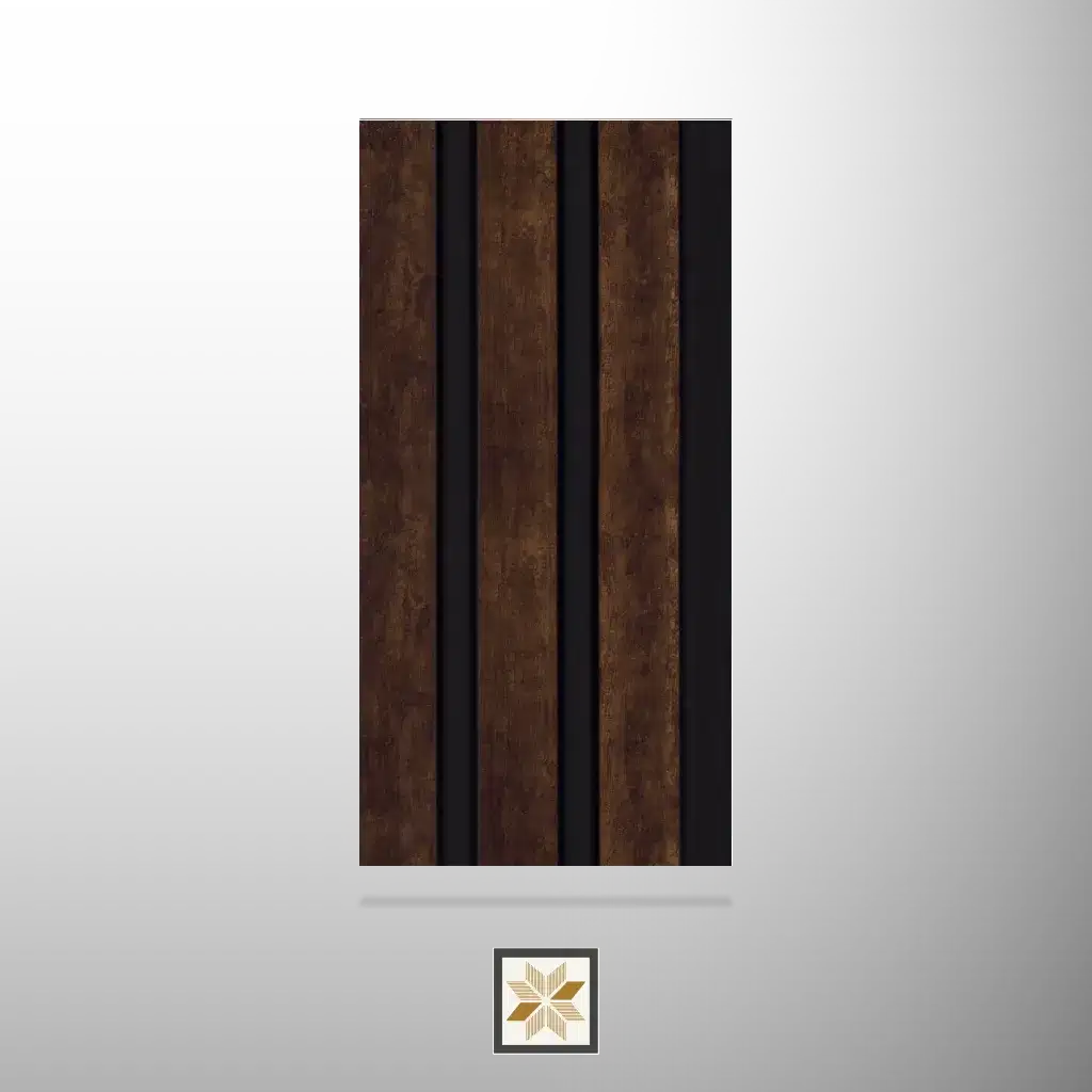 8x0.41 feet | 12 mm Brown Wood louvers (suitable for Bedroom, Hotel, Kitchen, Living Room, Office, Restaurant) | LV-23360-0