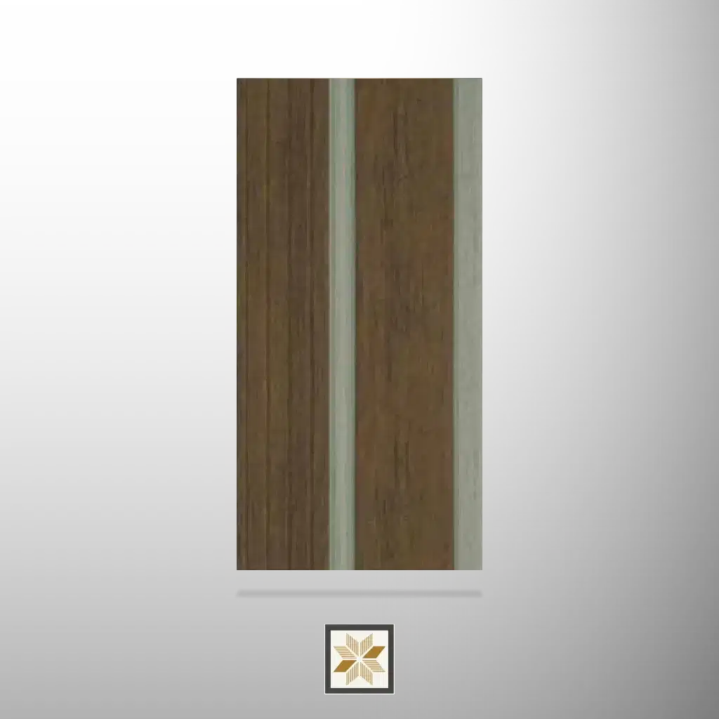 8x0.41 feet | 12 mm Brown Wood louvers (suitable for Bedroom, Hotel, Living Room, Office, Restaurant, TV Cabinet) | LV-23470-0