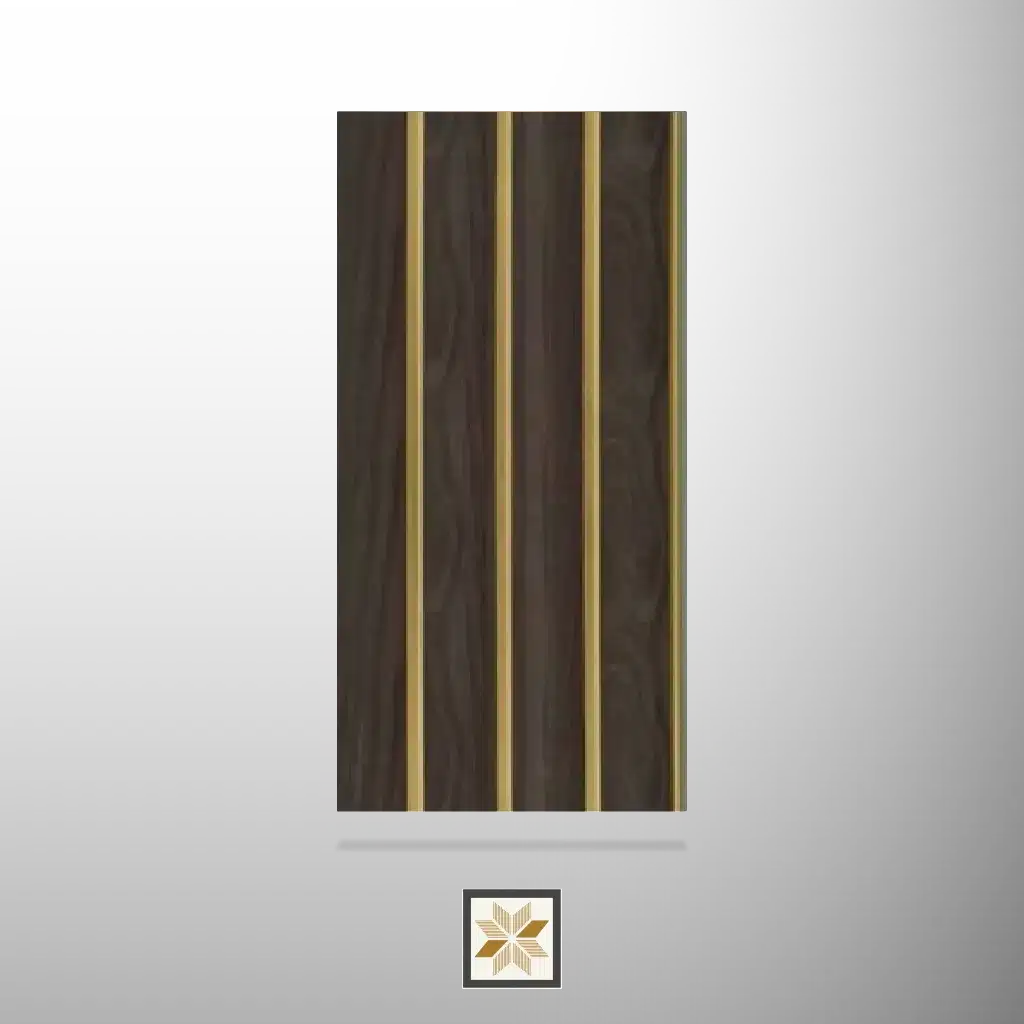 8x0.41 feet | 12 mm Brown Wood louvers (suitable for Bedroom, Hotel, Living Room, Office, Restaurant, TV Cabinet) | LV-23473-0