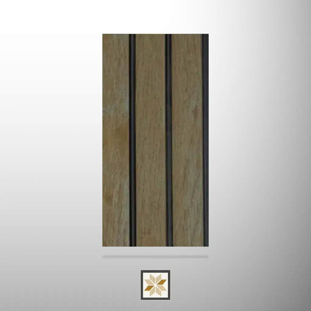 8x0.41 feet | 12 mm Brown Wood louvers (suitable for Bedroom, Hotel, Living Room, Office, Restaurant, TV Cabinet) | LV-23503-0
